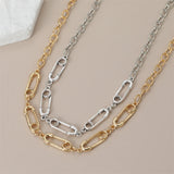 Anslow Paper Clip Choker Necklace Women Summer High