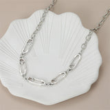 Anslow Paper Clip Choker Necklace Women Summer High