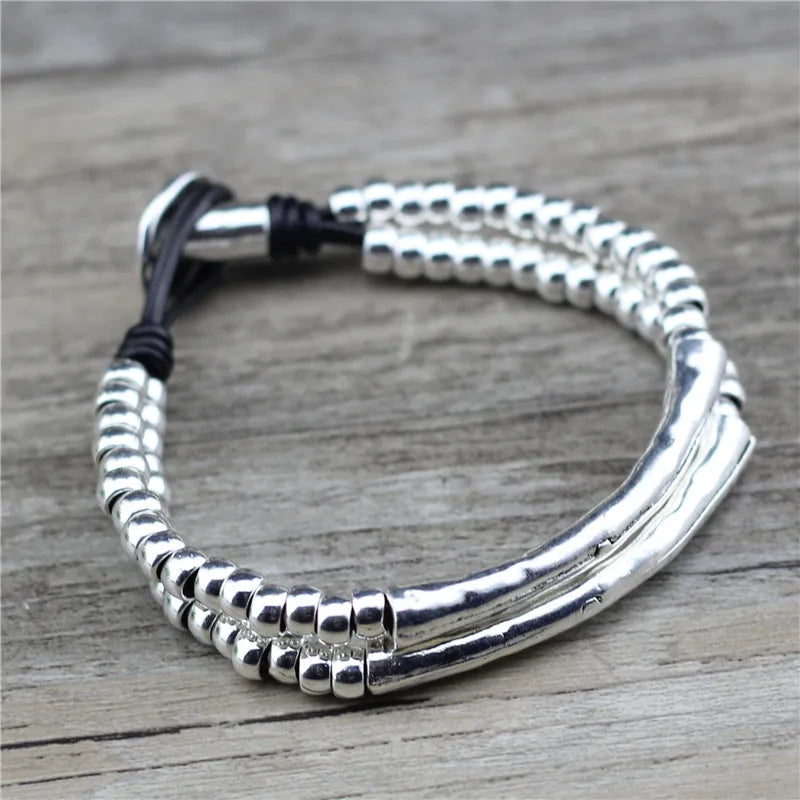 Anslow Vintage Beads Charm Bracelets For Women Men Christmas Gift