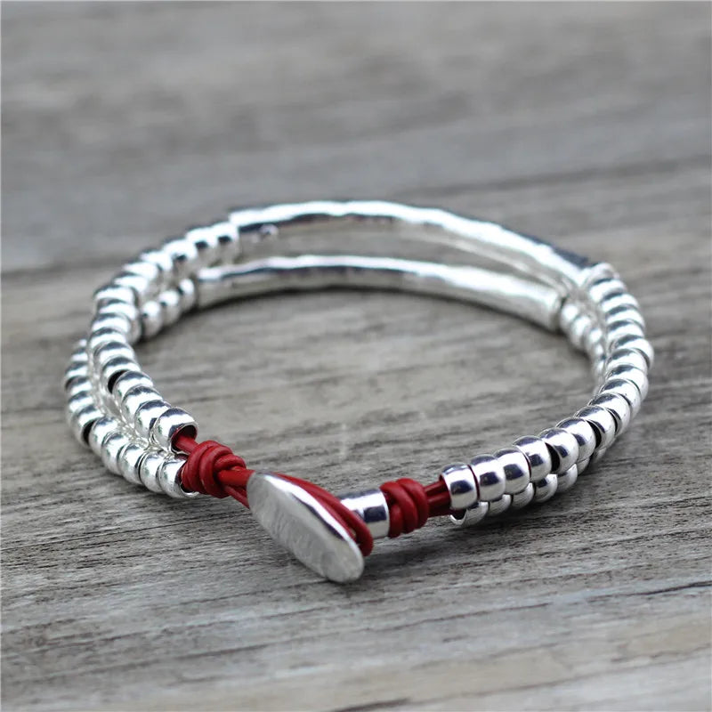 Anslow Vintage Beads Charm Bracelets For Women Men Christmas Gift