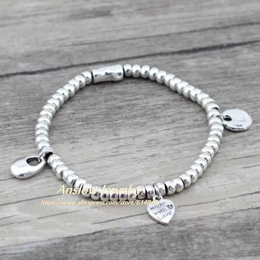Anslow Heart Health Zinc Alloy Bracelet