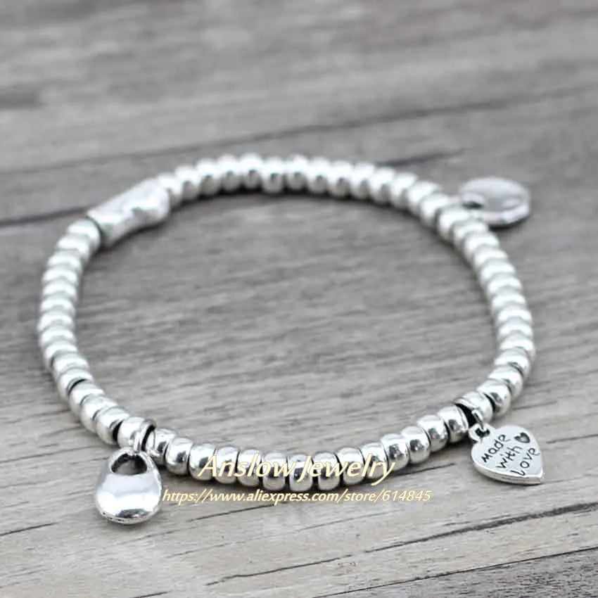 Anslow Heart Health Zinc Alloy Bracelet