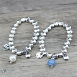 Adjustable Beads Water Drop Heart Bracelet Resin Candy