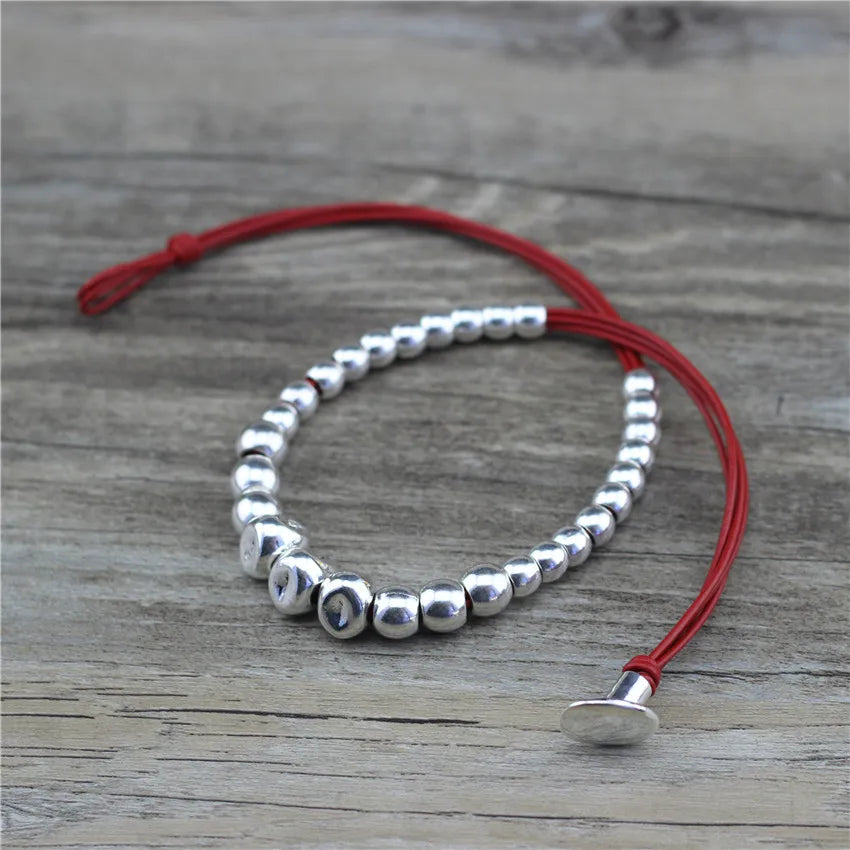 Anslow Handmade DIY Beads Leather Choker Necklace For Women