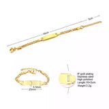 Personalized Stainless Steel Bracelet for Kids - Anti Allergy, Birth Date Bar