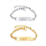 Personalized Stainless Steel Bracelet for Kids - Anti Allergy, Birth Date Bar