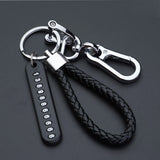 Anti-Lost Car Key Pendant Keychain Phone Number Card Keyring Lobster Clasp