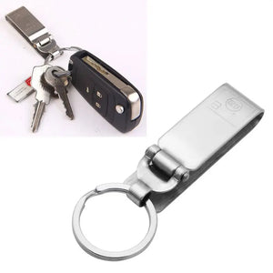 Stainless Steel Belt Key Holder Key-Clip with Detachable Keyrings