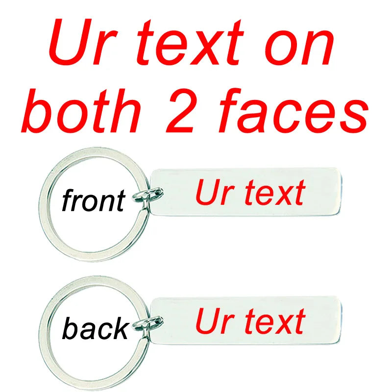 Personalized Anti-Lost Keychain With Name Phone Number Keyring