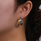 Anti-Allergic 18K Plated Curly Hoop Earrings For Lady