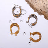 Anti-Allergic 18K Plated Curly Hoop Earrings For Lady