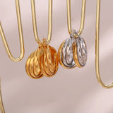 Anti-Allergic 18K Plated Curly Hoop Earrings For Lady