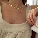 Double Layer 14K Plated Choker Necklaces