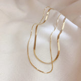 Double Layer 14K Plated Choker Necklaces