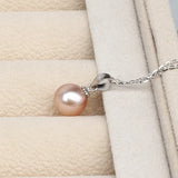925 Sterling Silver Pearl Pendant Necklace Anti Allergy