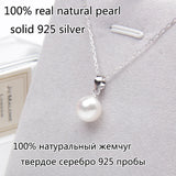 925 Sterling Silver Pearl Pendant Necklace Anti Allergy