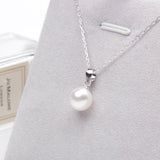 925 Sterling Silver Pearl Pendant Necklace Anti Allergy