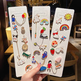 Alloy Lapel Cartoon Pins Set Anti-glare Buckle Brooch