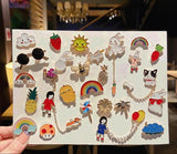 Alloy Lapel Cartoon Pins Set Anti-glare Buckle Brooch