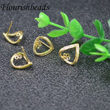 10Pairs Anti-rust CZ Heart Earring Hooks for DIY Jewelry Making