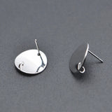 30pcs Anti-rust Round Metal Ear Stud Brass Ear Wire DIY Earrings