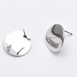 30pcs Anti-rust Round Metal Ear Stud Brass Ear Wire DIY Earrings