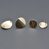 30pcs Anti-rust Round Metal Ear Stud Brass Ear Wire DIY Earrings