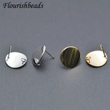 30pcs Anti-rust Round Metal Ear Stud Brass Ear Wire DIY Earrings