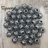 Antique Alloy Spacer Big Hole Beads 9x12mm