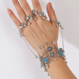 Antique Bracelet Retro Flower Bell Ring Bracelet Hand Jewelry