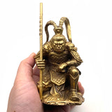 Antique Brass SunWuKong Monkey King Figurine Retro Office Decor