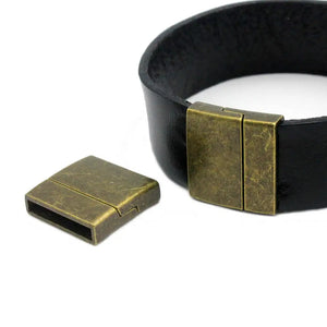 Antique Bronze 20mm Flat Magnetic Clasps for Bracelet Making