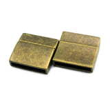 Antique Bronze 20mm Flat Magnetic Clasps for Bracelet Making