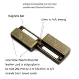 Antique Bronze 20mm Flat Magnetic Clasps for Bracelet Making