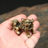 Antique Bronze Lions Statues Home Decor Accessories Brass Animal Figurines