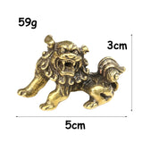 Antique Bronze Lions Statues Home Decor Accessories Brass Animal Figurines