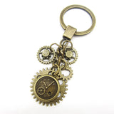 Steampunk Mechanical Gear Clock Keychain