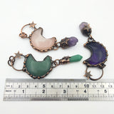 Antique Bronze Moon Gemstone Pendant Jewelry