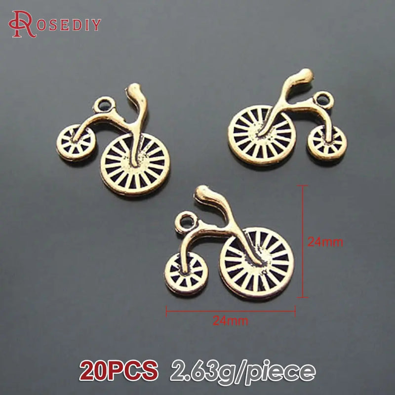 Antique Bronze Bicycle Charms Pendants for Jewelry Making