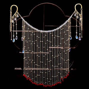 Chinese Style Long Tassel Beaded Hair Accessories