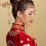 Chinese Style Long Tassel Beaded Hair Accessories