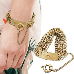 Antique Chain Clasp Cuff Bracelet Bangle Jewelry Boho