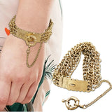 Antique Chain Clasp Cuff Bracelet Bangle Jewelry Boho