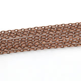 Antique Copper Stainless Steel Cable Necklace Chain Bulk