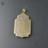 Antique Copper Chinese Guan Gong Big Pendant Necklace