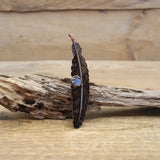 Copper Feather Pendant with Kyanite Charm Necklace Boho Jewelry
