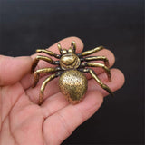 Antique Copper Spider Figurines Miniatures Desktop Ornament Decorations Crafts