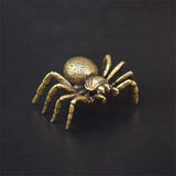 Antique Copper Spider Figurines Miniatures Desktop Ornament Decorations Crafts