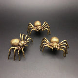 Antique Copper Spider Figurines Miniatures Desktop Ornament Decorations Crafts