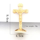 Antique Crucifix INRI Jesus Cross On Stand Antique Cross Figurines
